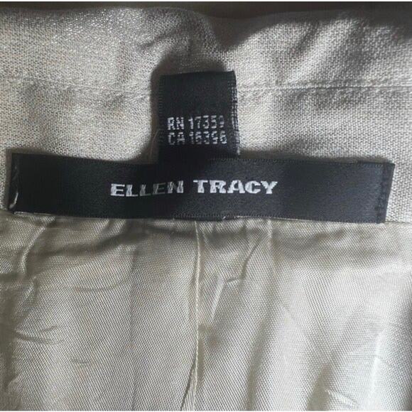 Ellen Tracy Cream White Sparkly Metallic Blazer Jacket Size 8 - Picture 12 of 12